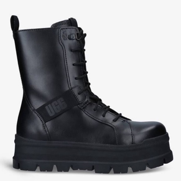 UGG | Sheena Lace Up Combat Boots In Black NEW - Picture 14 of 14